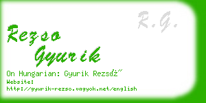 rezso gyurik business card